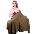 Nursing Cover Poncho for Baby Breastfeeding Adjustable with Button Closure for Privacy Feeding Covering Breathable Soft