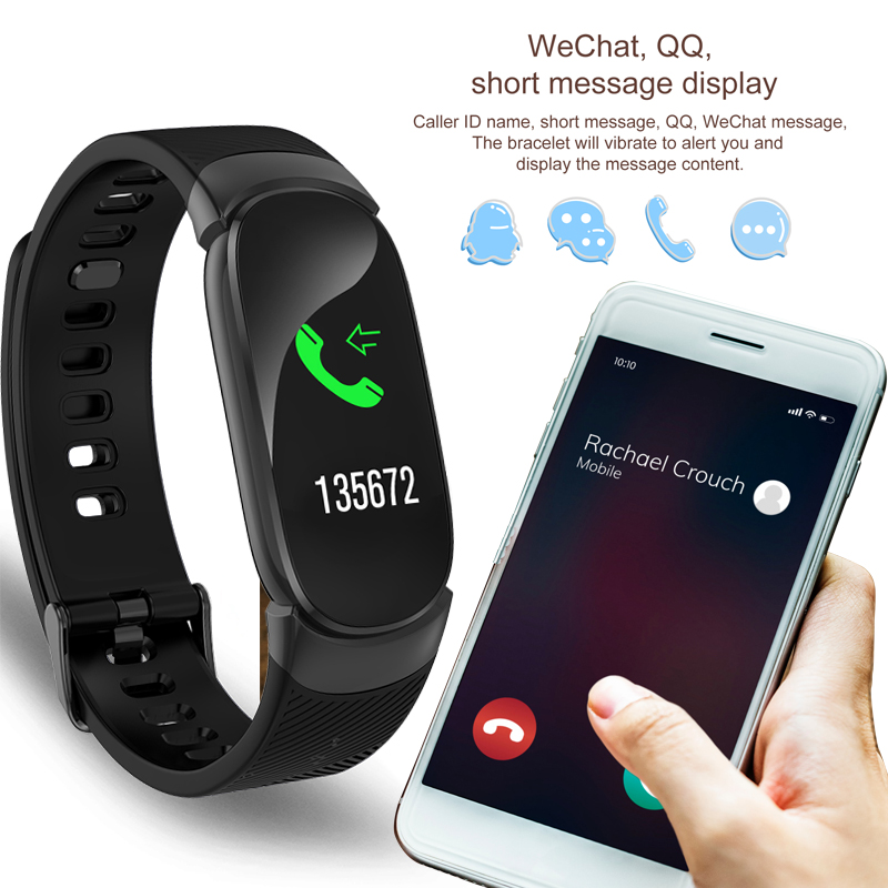 LIGE Women Sport Smart Bracelet Men LED Waterproof SmartWatch Heart Rate Blood Pressure Pedometer Clock Watch For Android iOS