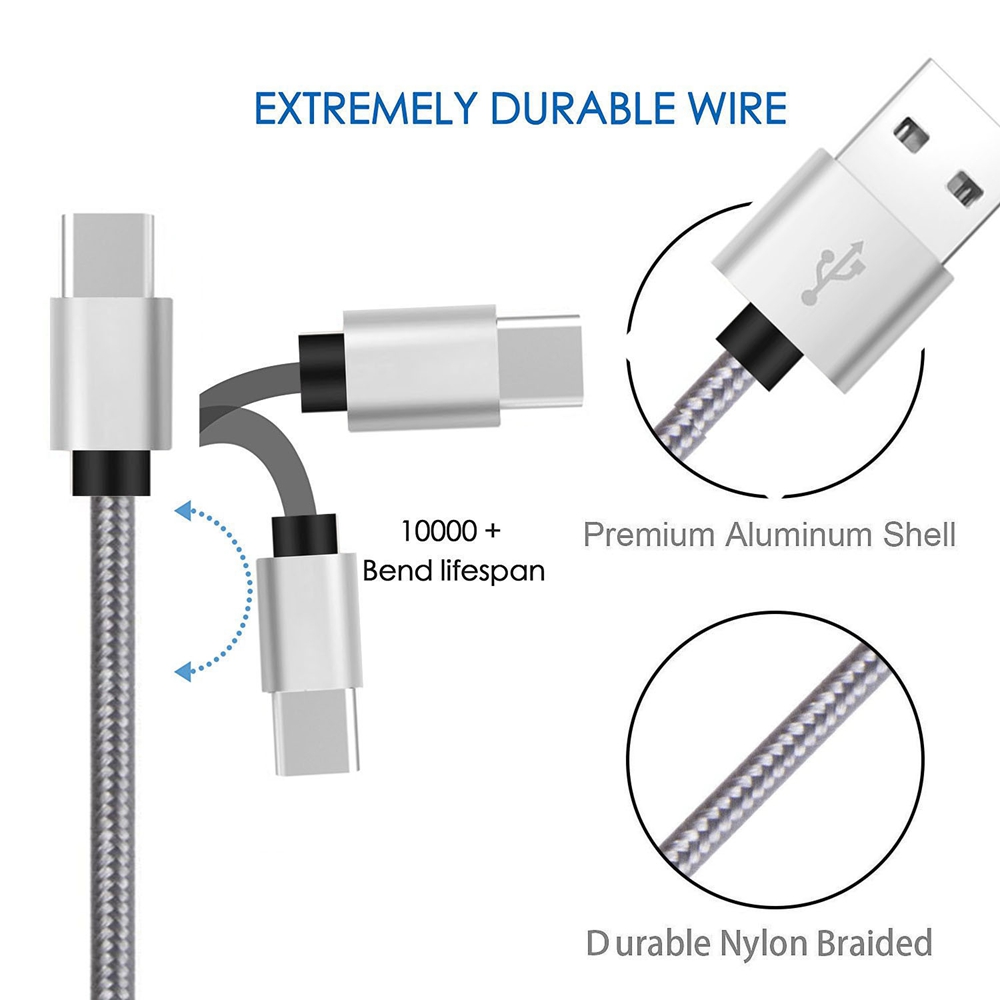 0.25m 1m 2m USB Micro Type C Charge Cable for Android Mobile Phone Charging Cable Micro Type- C USB Cable 2A Fast Charge