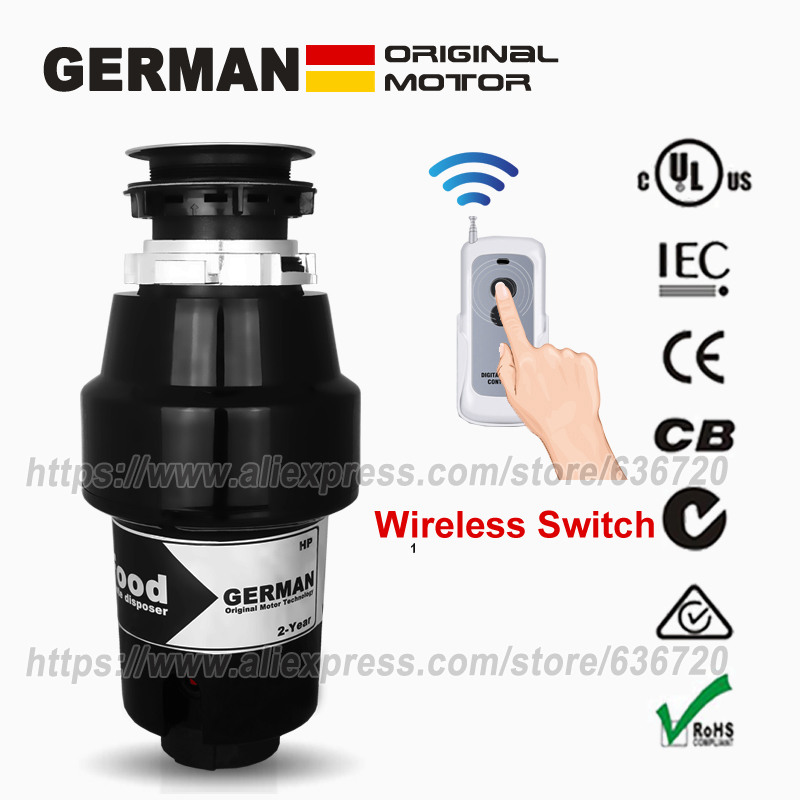 76336A German 1000W motor Technology 1 Horsepower Deluxe Continuous Feed Disposall Food Waste Disposer + Air Switch