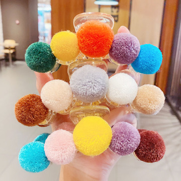 New Women Girls Cute Candy Colors Hairballs Hair Claws Sweet Hair Clips Headband Hairpins Hair Combs Fashion Hair Accessories