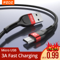 PZOZ Micro USB Cable Fast Charging 3A Microusb Cord For Samsung S7 Xiaomi Redmi Note 5 Pro Android Phone cable Micro usb charger