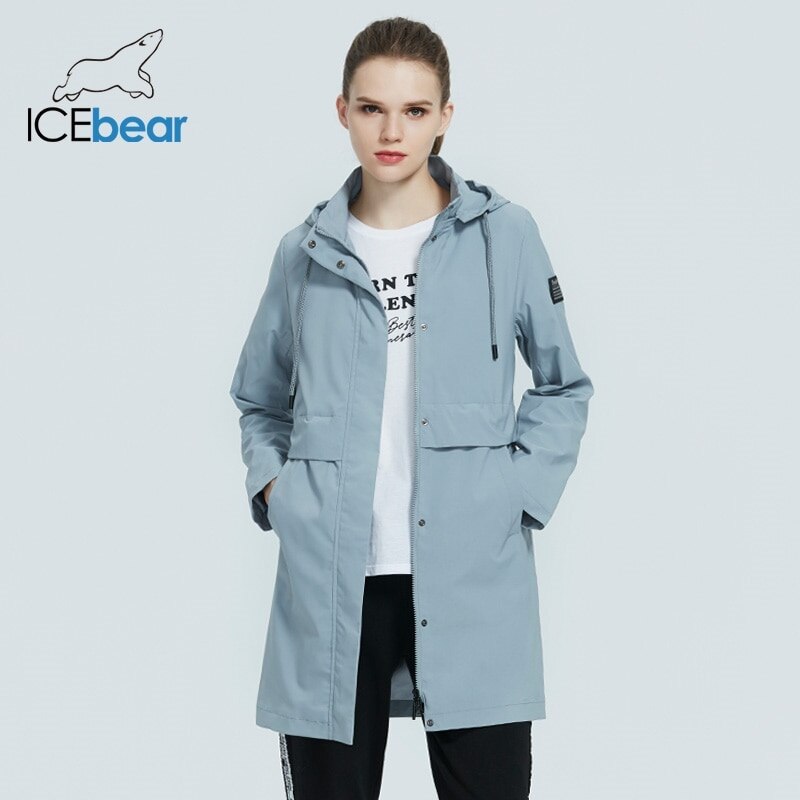 ICEbear 2020 Fashionable women's windbreaker high-quality female trench coat with a hood women's spring clothing GWF20017i