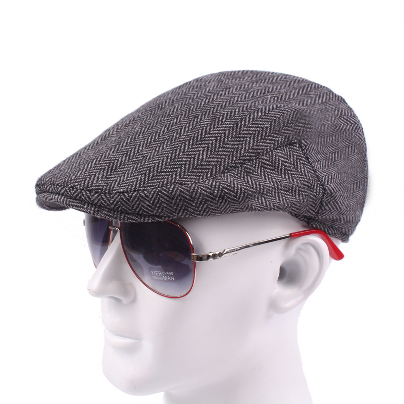 Summer Men Cotton Newsboy Caps Flat Golf cap Hunting Ivy Hats for Father Gift