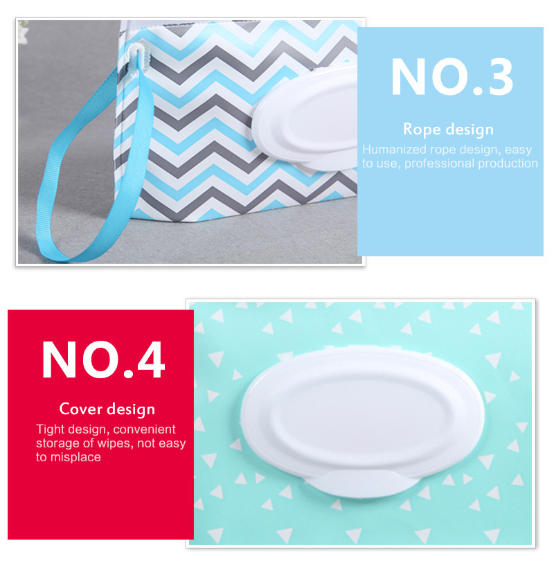 5PCS Storage Bags Portable Baby Wet Wipes Box Wipes Container Eco-friendly Easy-carry Clamshell Cosmetic Cleaning Wipes Cases