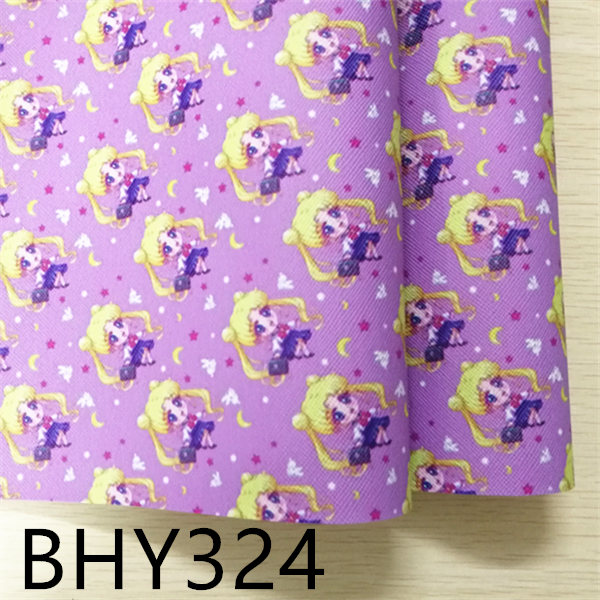 Free shipping 7.6*12inch cartoon line print synthetic leather fabric for DIY accessories BHY323