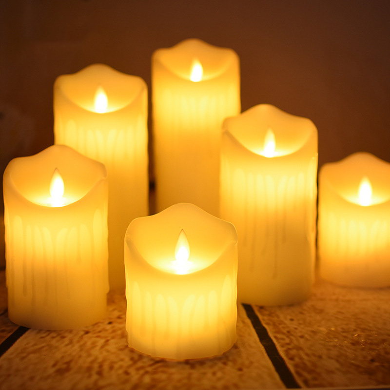 Flameless Wax LED Candle Paraffin Wax Candle for Party Christmas New Year Home Wedding Decoration