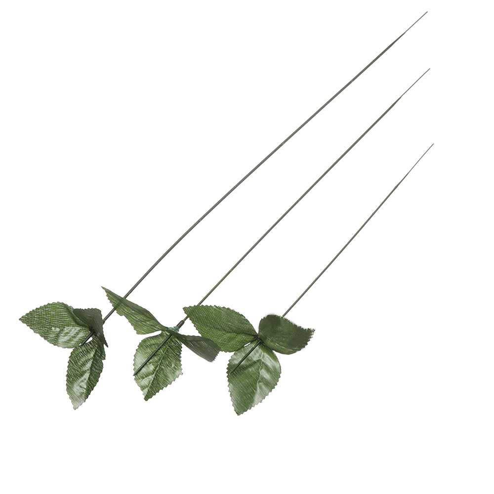 25pcs Flower Stub Stems Paper/plastic Green Floral Tape Iron Wire Artificial Flower Stub Stems Craft Decor soap flower stem
