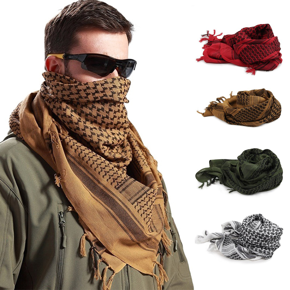 Wrap Scarf Hiking Outdoor Camping Cycling Neck Travel Shawl Cover Muslim Face Veil Tassel Ends Men Women