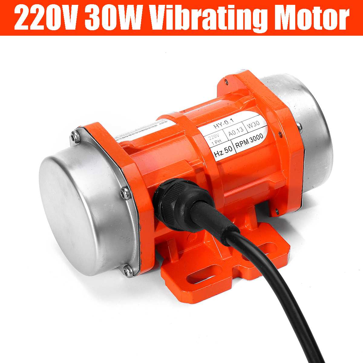 15W 30W 220V Vibrating Motor Adjustable Speed for Feeding Machine, Shotcrete Machine, Washing Machine + Motor Speed Controller