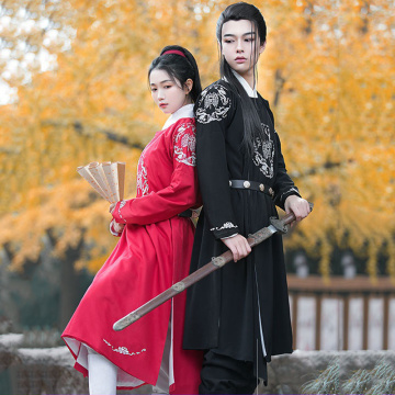 2020 New Hanfu For Women And Men Cosplay Ancient Hero Martial Arts Stage Costume Performance Wear Festival Chinese Hanfu BI771