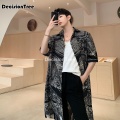 2021 japanese kimono cardigan men haori yukata male samurai costume clothing short sleeve men long kimono shirt yukata haori