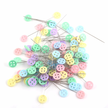 100Pcs/lot Flower Button Bowknot Patchwork Pins Needles Sewing Quilting Marking Pins Pincushions