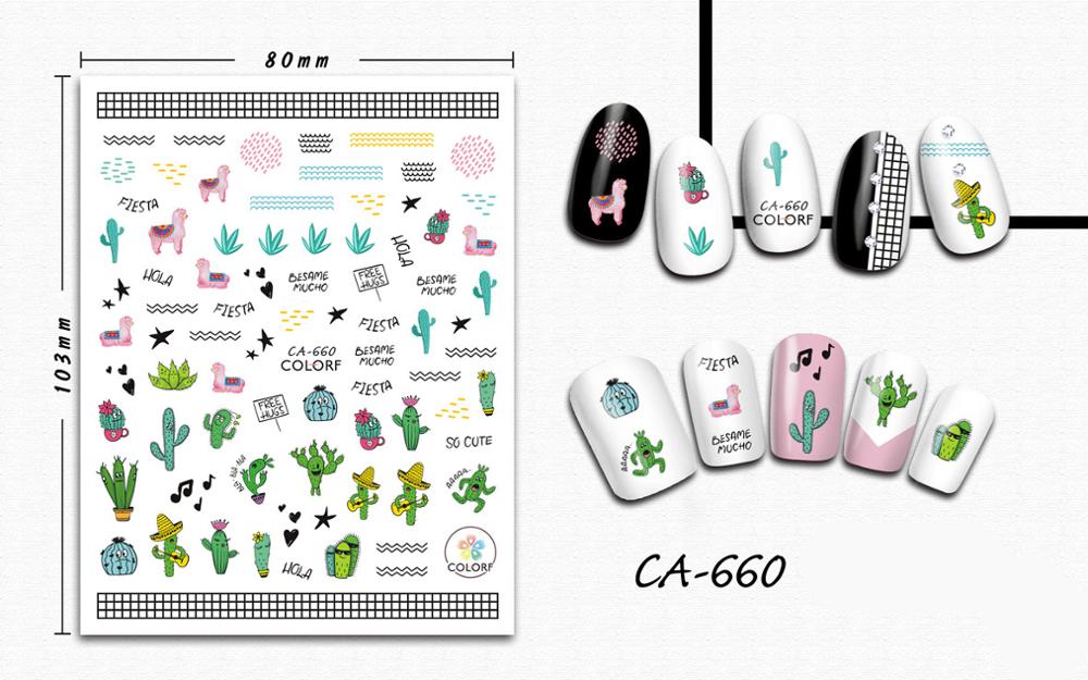 3D Nail Sticker Wine Glass Clock Nail Art Decorations Manicure Stickers Decals Slider Nails Foil Decoraciones Accessories