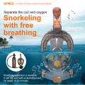 SMACO S400PLUS Mini Scuba Diving Tank and Diving Mask Full FaceCombination, Free Breathing Underwater for 16 Minutes