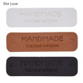 Chzimade 48/30Pcs Handmade Clothes Garment PU Leather Labels Tags For Jeans Bags Shoes Diy Decoration