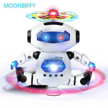 Moonbiffy Smart Space Dance Robot Electronic Walking Toys With Music Light Gift For Kids Astronaut Toy to Child