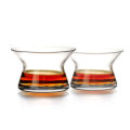 Neat Japan EDO Crystal Whisky Cappie Hanyu Glass Bowl Cup Rotatable Stripe Barley-bree Wine Glass Brandy Snifter Wood Gift Box