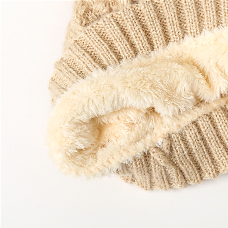 Hot Winter Scarf Unisex Solid Knitted Set Neck Ring Scarves Hat Snood Beanie Fur Cap Men Cashmere Warm Wool Collar Scarfs Kid