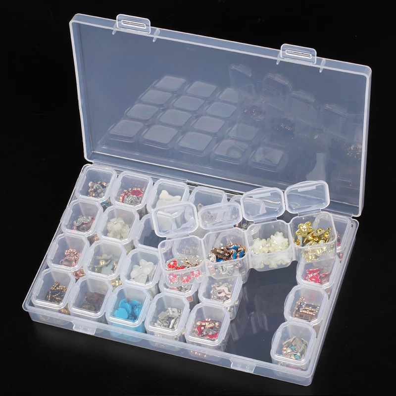 Diamond Painting Box Tool Accessories ! Daimond transparent plastic Organizer storage box, Storage Case jewelry Storage Box Gift