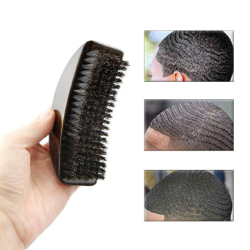 Men Boar Hair Bristle Beard Mustache Brush Palm Soft Round Wood Handle Wave Brush Hair Beard Comb