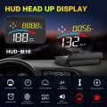 WiiYii Newest M16 Windshield HUD Projector with Navigation Car Head Up Display OBD2 HUD GPS Speedometer Water & Oil temp RPM