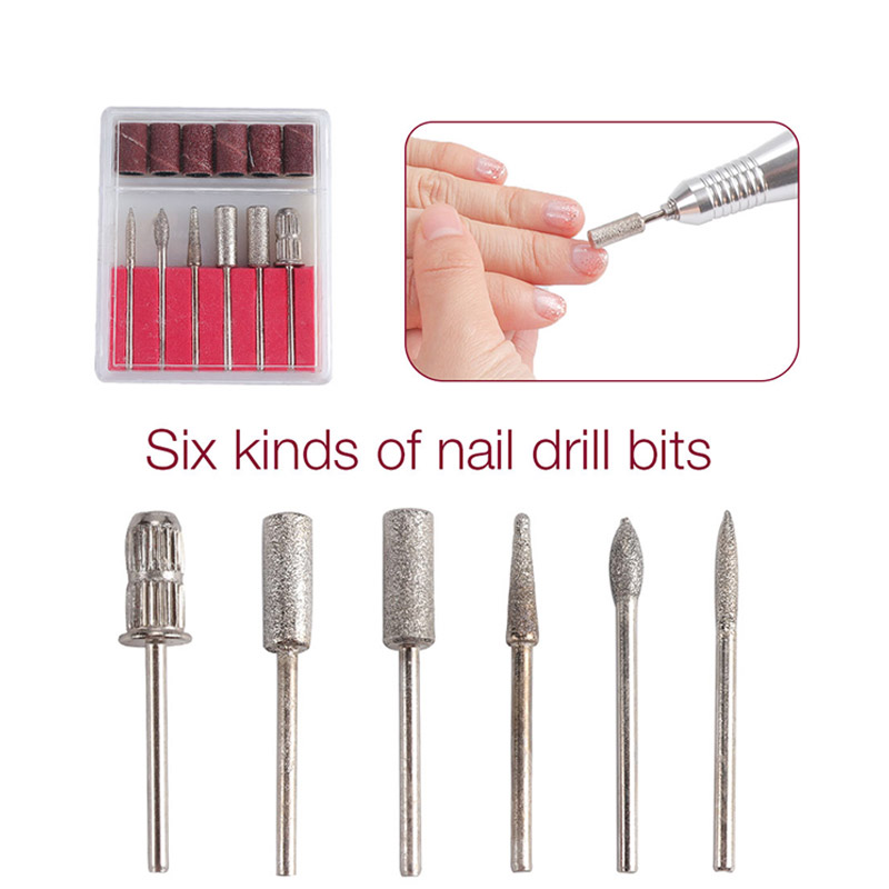 Electric Nail Drill Machine for Nail File Manicure Cutter Drill Bit for Nail 30W No Motor Nail Polishing Equipment Manicure Kit