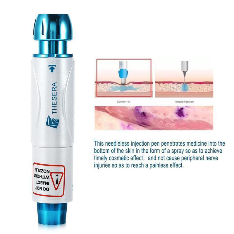 0.5ml High pressure hyaluronic pen gun Meso Thesera Pen No Needle Atomizer Nebulizer Lip Dermal Filler Injector Mesotherapy Gun