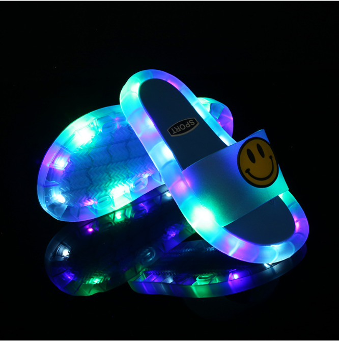 2021 Summer Girls Boys Luminous Slippers Children Soft PVC Shoes Toddler Kids Home Sandals Comfortable Baby Slides pink shoes