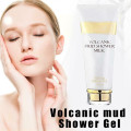 New Whitening Volcanic Mud Bath Milk Cream Body Wash Exfoliating Body Lotion for Men Women 2020 drop shipping