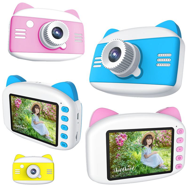 Children Kids Camera 3.5inch Cute Cartoon Camera Toys for Children Birthday Gift 12MP HD 1080P Digital Camera Photo Video Camera