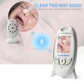 VB601 Video Baby Monitor Wireless 2.0'' LCD Babysitter 2 Way Talk Night Vision Temperature Security Nanny Camera 8 Lullabies