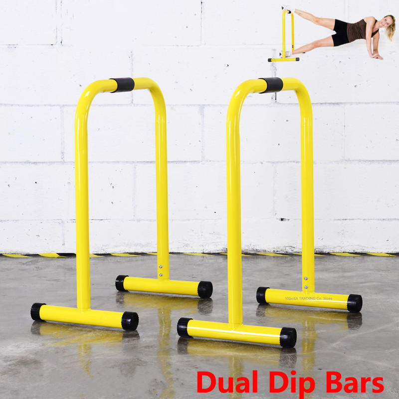 Dual Dip Bars for Strength Workouts, Exercise Workout Rack Dip Stands Parallette Bars Exercise Equipment, Single Parallel Bars