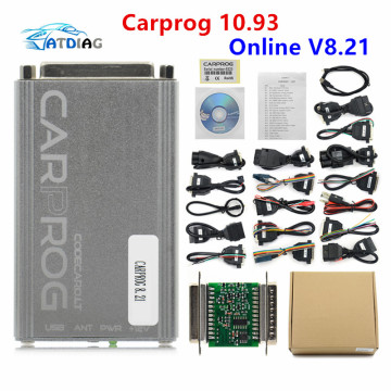 Online Programmer Carprog FW V8.21 v10.05 V10.93 Full Set With 21 Adapters All Software Activated Auto Repair Tool