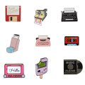 Classic 80'S 90'S CD Tape Game Printer Fax Machine Camera Enamel Pin Brooches Lapel Pins Badges Cartoon pins Boy Girls Gifts