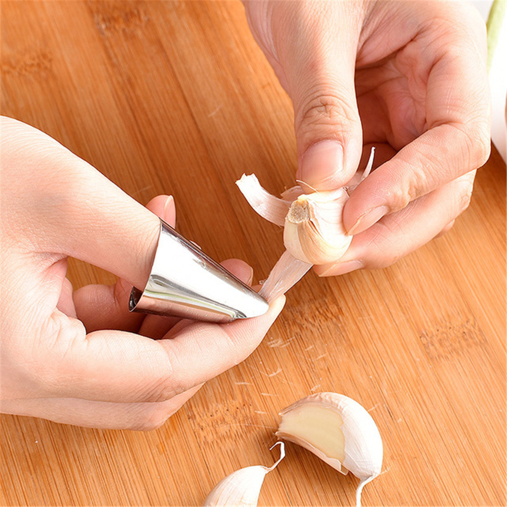 Finger Protector Peeling Bean Artifact Shelling Tool Iron Nail Cover for Hornbeam Broad Bean Pine Nuts Pistachio Kitchen peeler