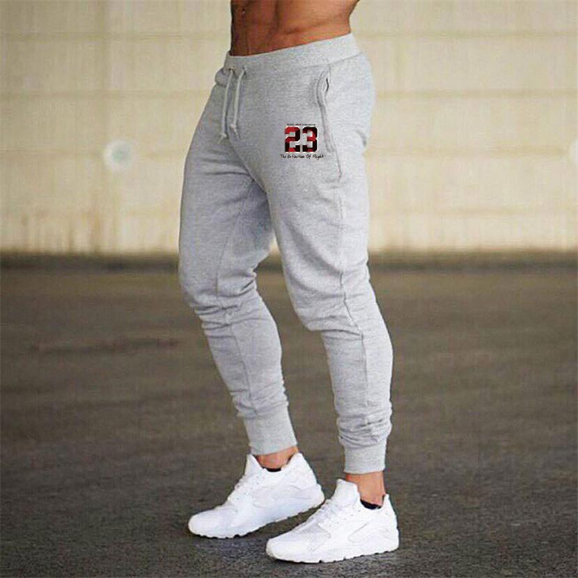 2020 New Men Joggers Jordan 23 Casual Men Sweatpants Gray Joggers Homme Trousers Sporting Clothing Bodybuilding Pants