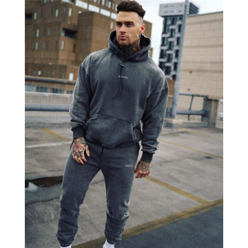 2020European and American New men's Casual Pure color Cotton Hoodie + Jogging pants Hip Hop Men's Fashion Sets brand