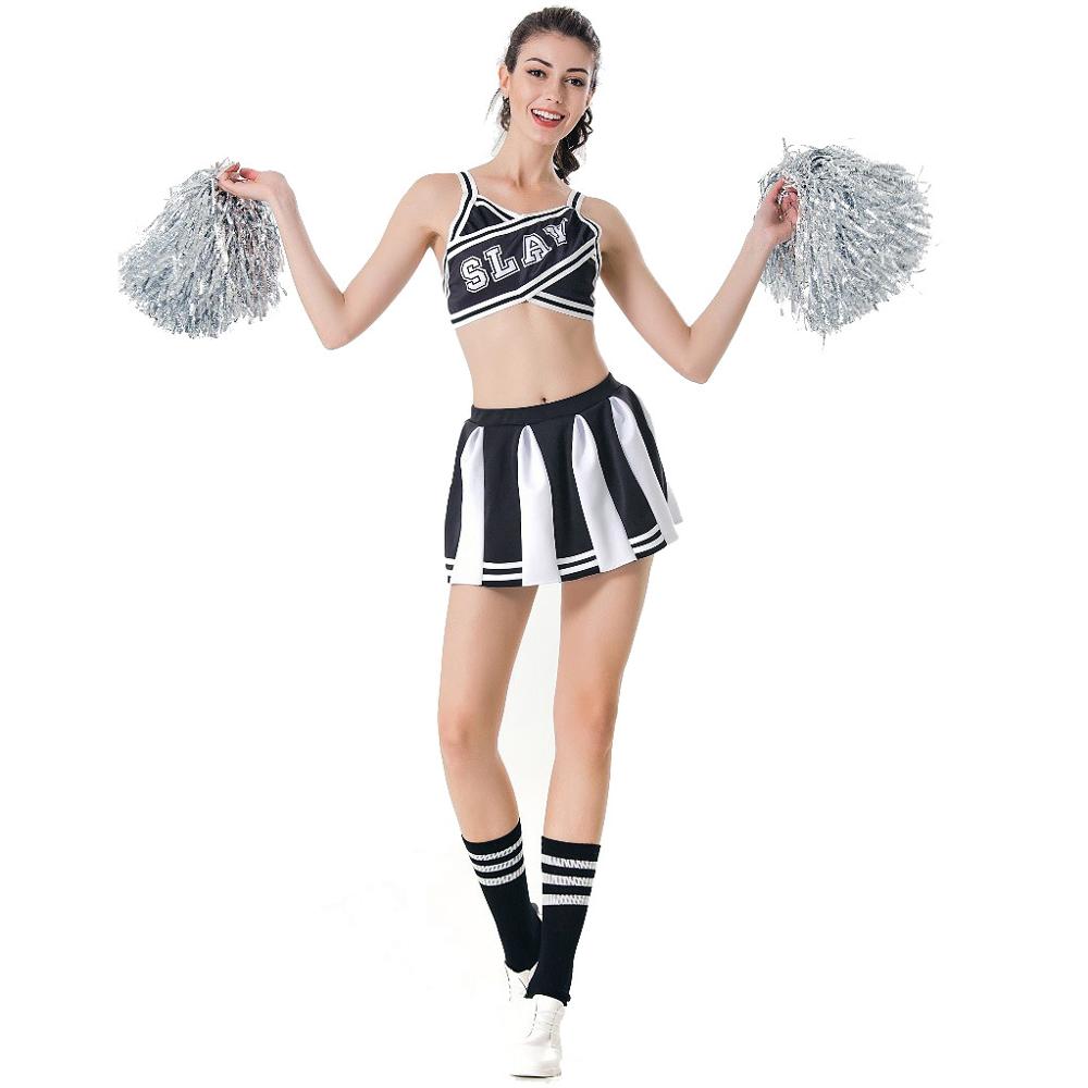 Women Sexy Japanese School Cheerleader Stage GleeinPerformance Dress Cheerleading Costumes Adult Cheer Uniform Football baby