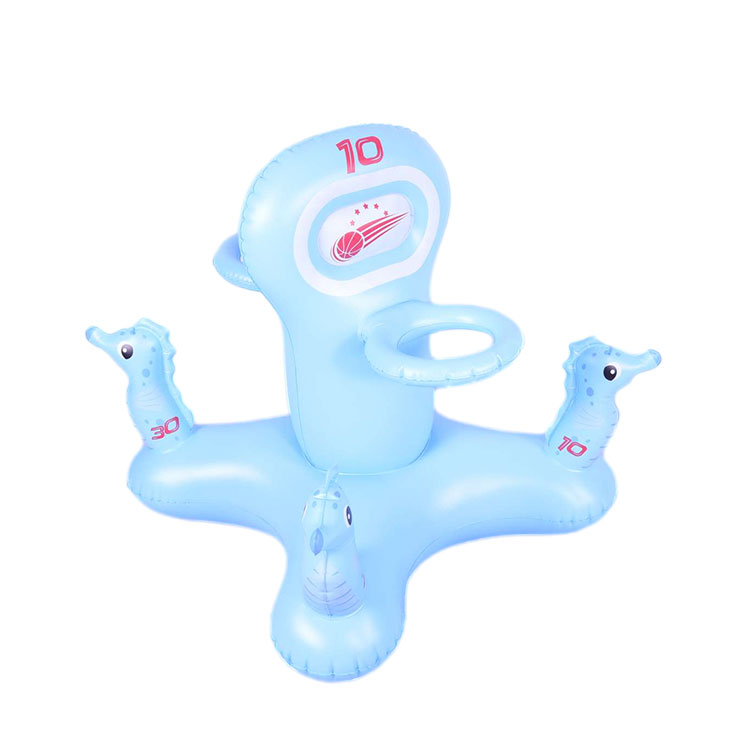 Inflatable Hippocampus Ring Game Set Target Toss Floating 3