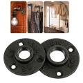 1pc Thread BSP Malleable Iron Pipe Fittings Wall Mount Floor Antique 1/2",3/4" Flange Piece Hardware Tool Iron casting Flanges