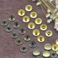 KALASO 20Pcs 12mm Double Caps Studs Rivets Set DIY Crafts Leathercraft Supplies Collision Rock Shoe Bag Belt Accessories