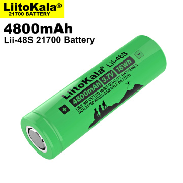 LiitoKala Lii-48S 3.7V 21700 4800mAh li-lon battery 9.6A power 2C Rate Discharge ternary lithium batteries DIY Electric bicycle