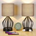 Touch-Control Lamps Set of 2 Bedside Nightstand Lamp