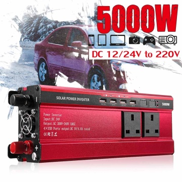 Inverter Peak 5000W DC12V/24Vto AC 220V Modified Sine Wave Voltages Transformer Power Converter Car Power Inverter+Led Display