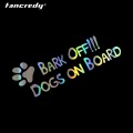 Tancredy 17.8*5.1CM Bark Off Dogs On Board Funny Bumper Car Sticker Vinyl Decals New Creative Car Decoration Auto Accessories