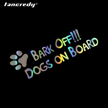 Tancredy 17.8*5.1CM Bark Off Dogs On Board Funny Bumper Car Sticker Vinyl Decals New Creative Car Decoration Auto Accessories