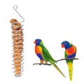 Stainless Steel Parrot Feeder Food Fruits Vegeteable Basket Cotaniner Holder Feeding Device Bird Cage Foraging Toy