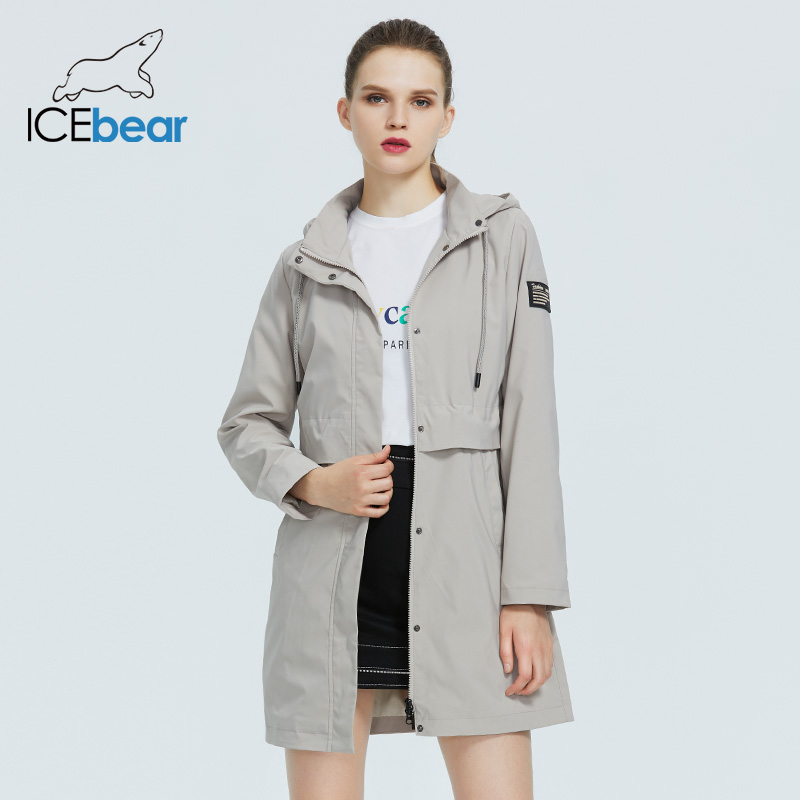 ICEbear 2020 Fashionable women's windbreaker high-quality female trench coat with a hood women's spring clothing GWF20017i