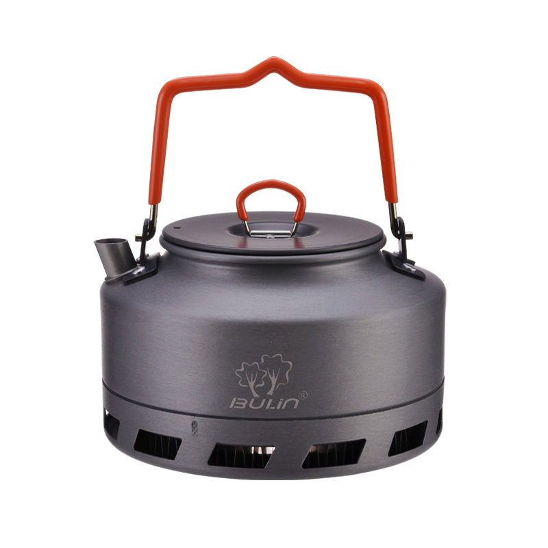 Bulin 1L Camping Kettle Heat Exchanger Tea Pot Picnic Kettle Aluminium Alloy